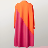 Hemdblusenkleid mit Umlegekragen & Dreiviertelärmel