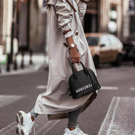 WW | Schicker Langer Wasserdichter Mantel mit Leichtem Design für Den Frühling