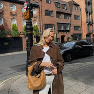 WW | Veganer Wildleder Trenchcoat