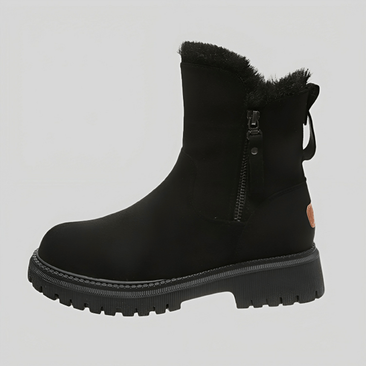 W&W Mode | Warme knielange Stiefel - Plüsch-Winterschuhe