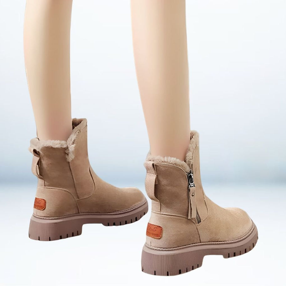 WW | Warme knielange Stiefel - Plüsch-Winterschuhe