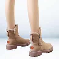 WW | Warme knielange Stiefel - Plüsch-Winterschuhe