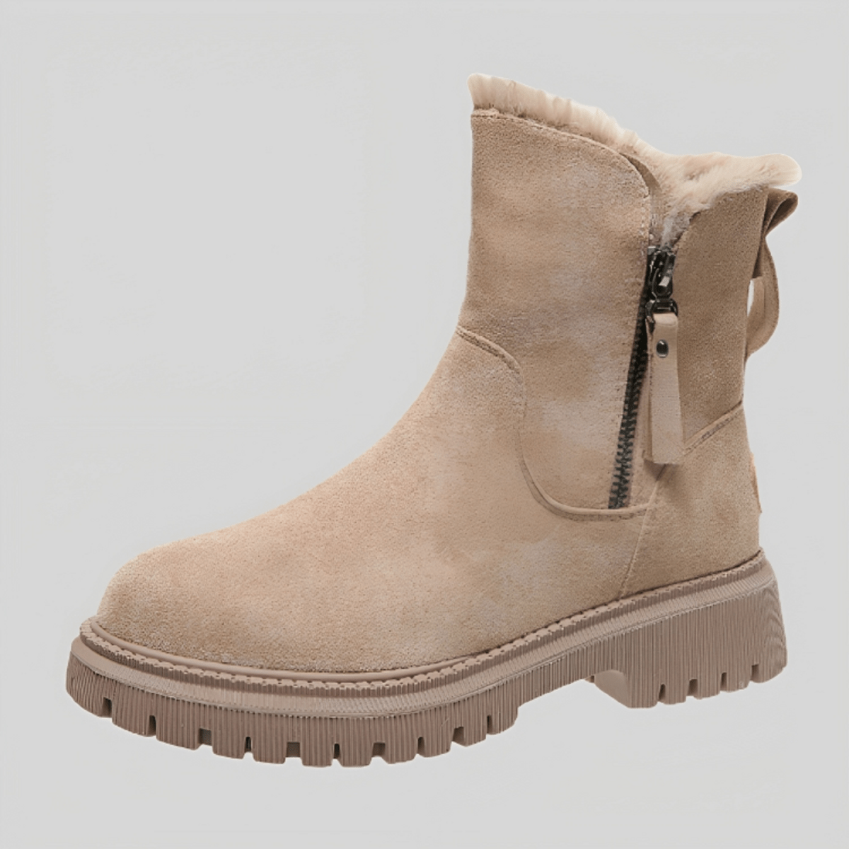 WW | Warme knielange Stiefel - Plüsch-Winterschuhe