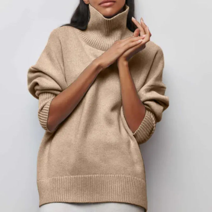 W&W Mode | Warmer Rollkragenpullover in schlichtem Design für Frauen