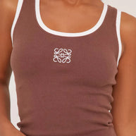 WW | Geripptes Tanktop mit zarter Stickerei