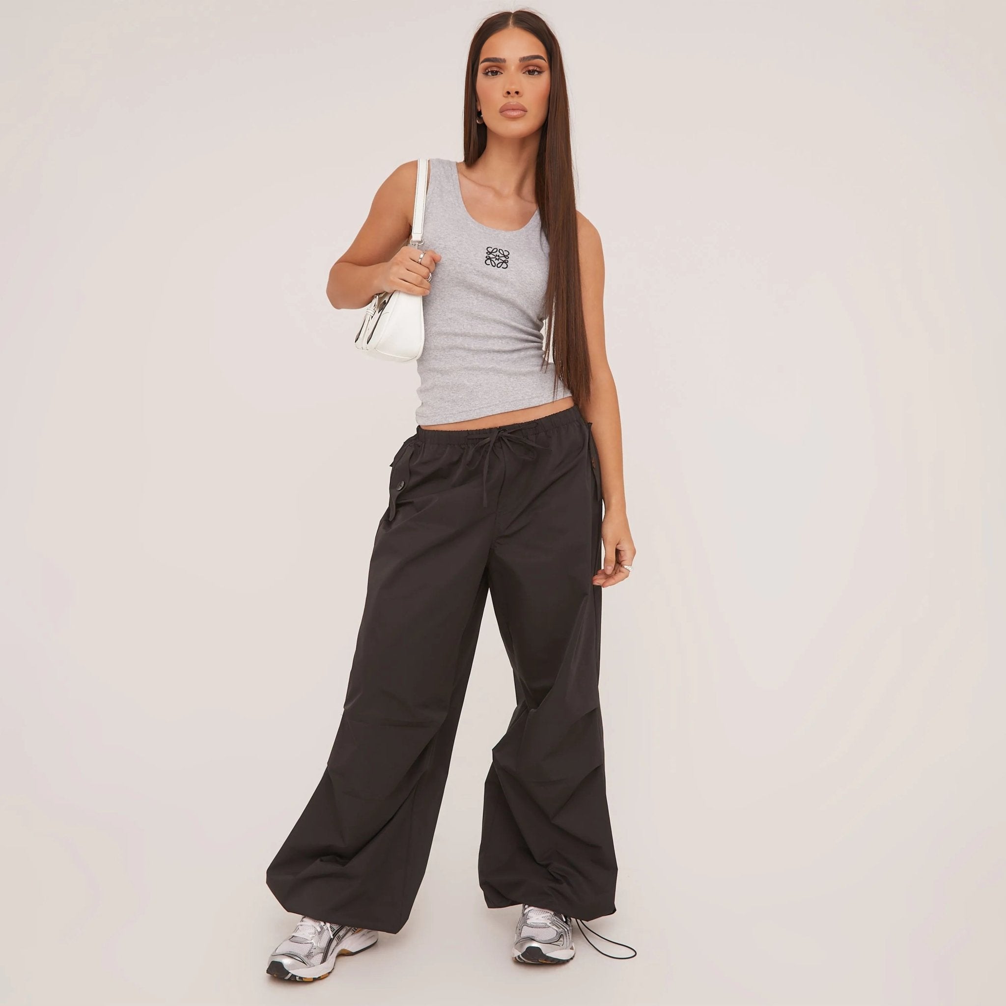 WW | Geripptes Tanktop mit zarter Stickerei