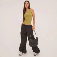 WW | Geripptes Tanktop mit zarter Stickerei