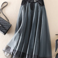 WW | Französischer Patchwork-Tüllrock – Eleganter Midi-Rock für Damen