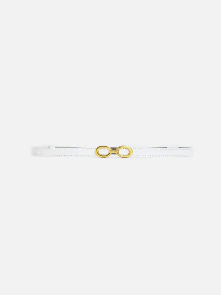 W&W Mode | Elegante Damen Gürtel Schmaler Leder Gürtel Mit Ringverschluss