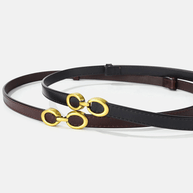 WW | Elegante Damen Gürtel Schmaler Leder Gürtel Mit Ringverschluss