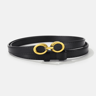 WW | Elegante Damen Gürtel Schmaler Leder Gürtel Mit Ringverschluss