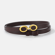 WW | Elegante Damen Gürtel Schmaler Leder Gürtel Mit Ringverschluss