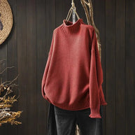 Gestrickter Rollkragenpullover für Damen
