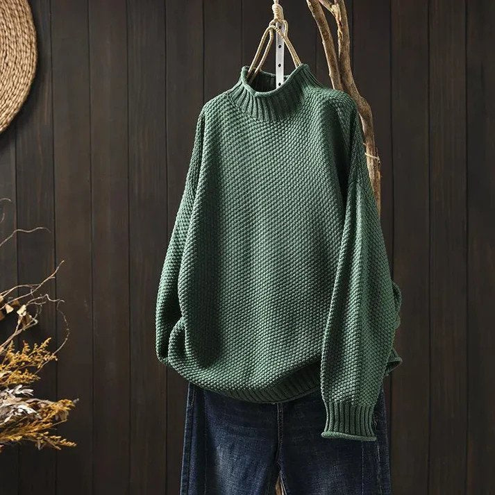 Gestrickter Rollkragenpullover für Damen