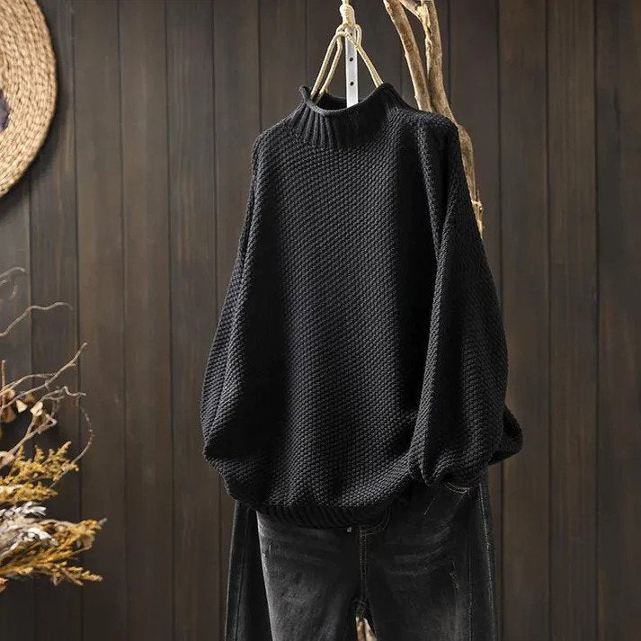 Gestrickter Rollkragenpullover für Damen