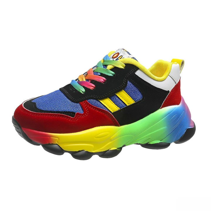 W&W Mode - bunte klobige Turnschuhe für Damen | Multicolor Design Sneaker Damen