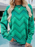 WW | GEOMETRISCHES KASCHMIR-SWEATSHIRT
