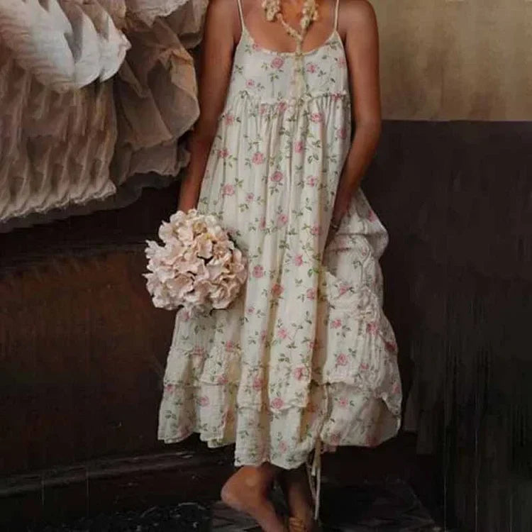 WW - Blumiges Leinenkleid
