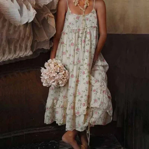 WW - Blumiges Leinenkleid