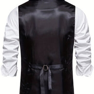 WW | Retro Herrenweste Mit Fischgrätenmuster