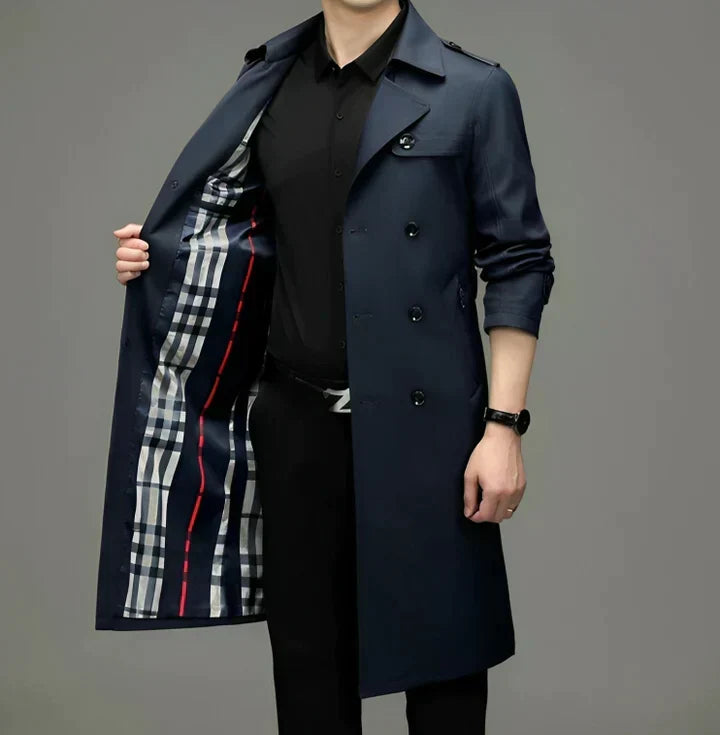 Herren-Trenchcoat mit stilvollem Kragen