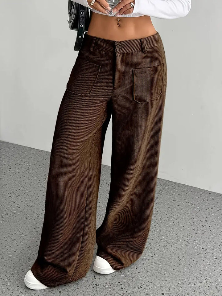 W&W Mode | Cordhose Mit Weitem Bein Für Frauen
