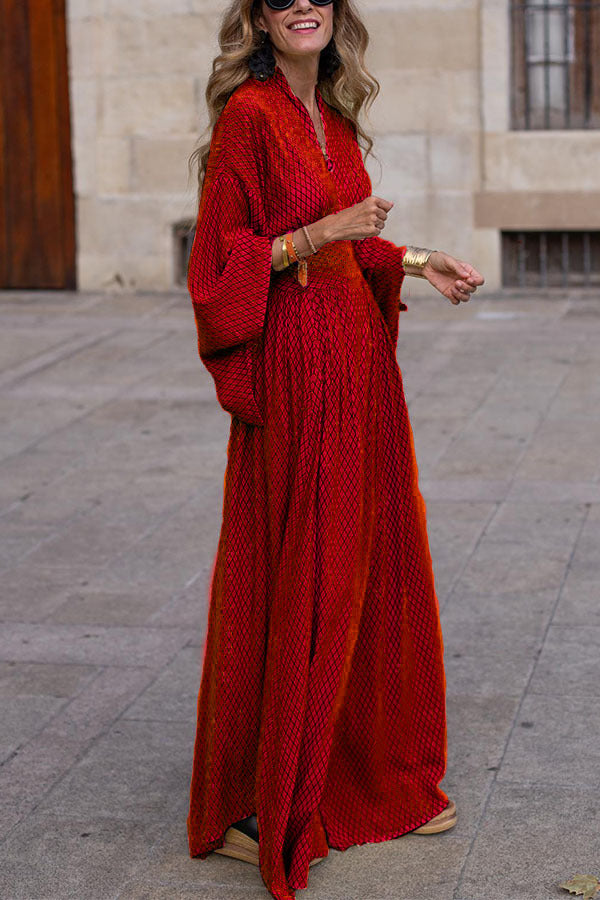 WW | Elegantes Maxikleid mit Glockenärmeln