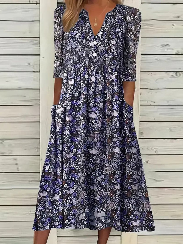 WW | Wunderschönes Maxi-Kleid mit Falten