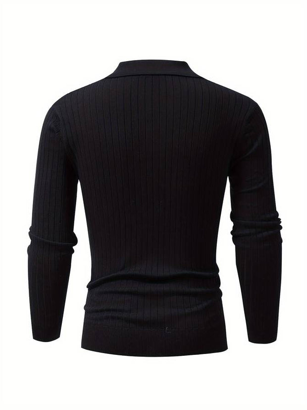 WW - Lässiger Herrenpullover mit V-Ausschnitt