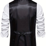 WW | Retro Herrenweste Mit Fischgrätenmuster