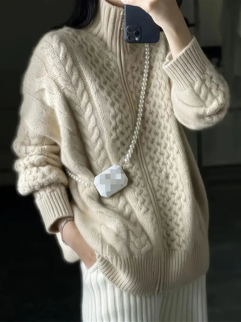 WW | Grobe Strickjacke mit lässiger Passform für Damen