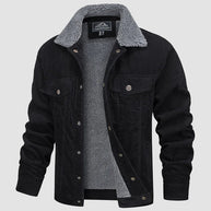 WW | Herren Winterjacke mit Knopfleiste und Kragen Design