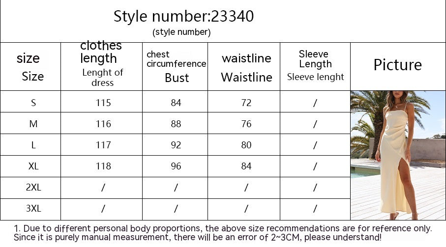 WW | Sommerliches Einfarbiges Split Kleid Für Damen