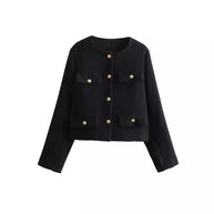 WW | Schicke und elegante Blazerjacke mit Knopfverschluss für Damen