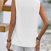 WW | Gespaltene Spitze V-Ausschnitt Ärmelloses Shirt