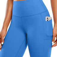 WW | Schnell Trocknende Damen Yogalegging Mit Hohem Bund Und Tasche