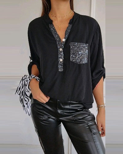 W&W Mode | Bluse mit Pailletten