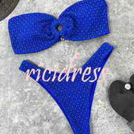 WW Bandeau-Bikini mit Ringausschnitt