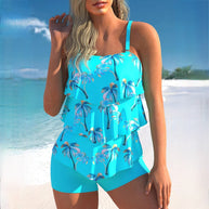 W&W - Stilvoller blauer Tankini