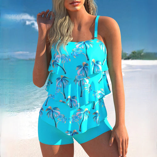 W&W - Stilvoller blauer Tankini