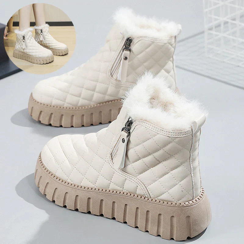 Boots mit kariertem Muster