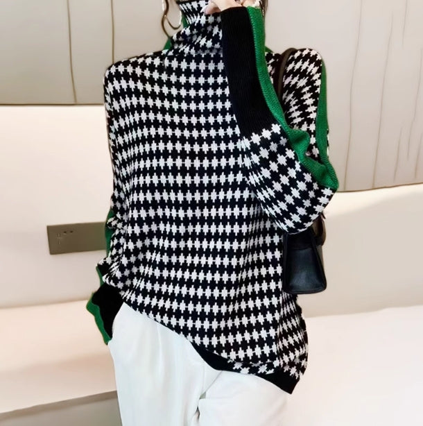 WW | Rollkragenpullover im Farbblockdesign