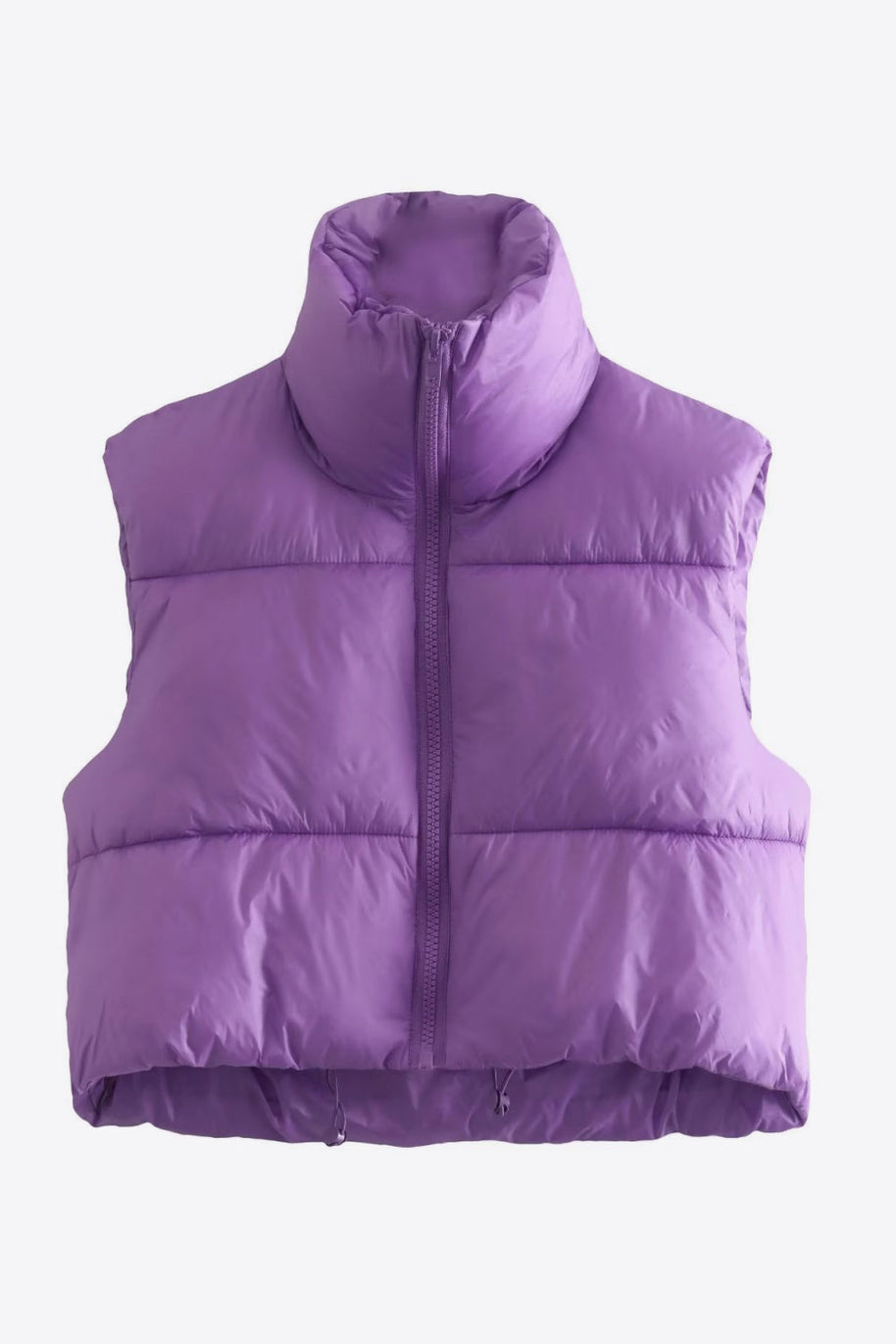 WW | Zip-Up Drawstring Puffer Weste