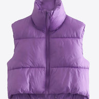 WW | Zip-Up Drawstring Puffer Weste