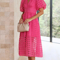 WW | Midikleid mit Puffärmeln