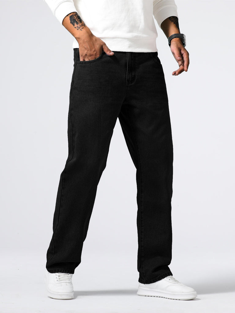 WW | Lässige Lockere Denim Jeans Mit Geradem Bein