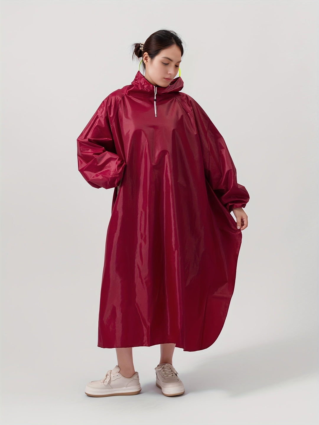 Wasserdichter Unisex-Regenponcho mit Kapuze