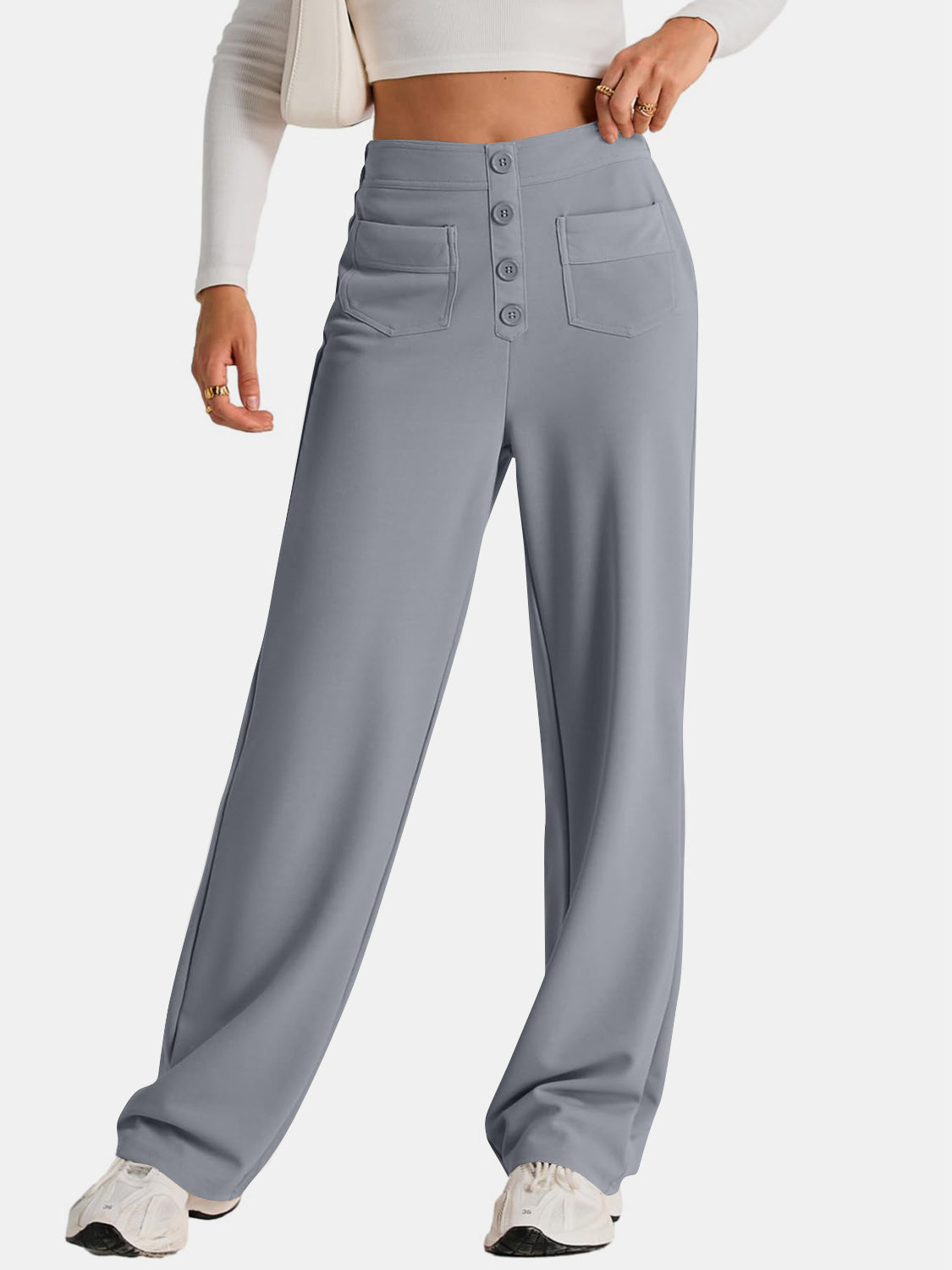 WW | Taille Weite Hose Mit Taschen Elegant Und Komfortabel