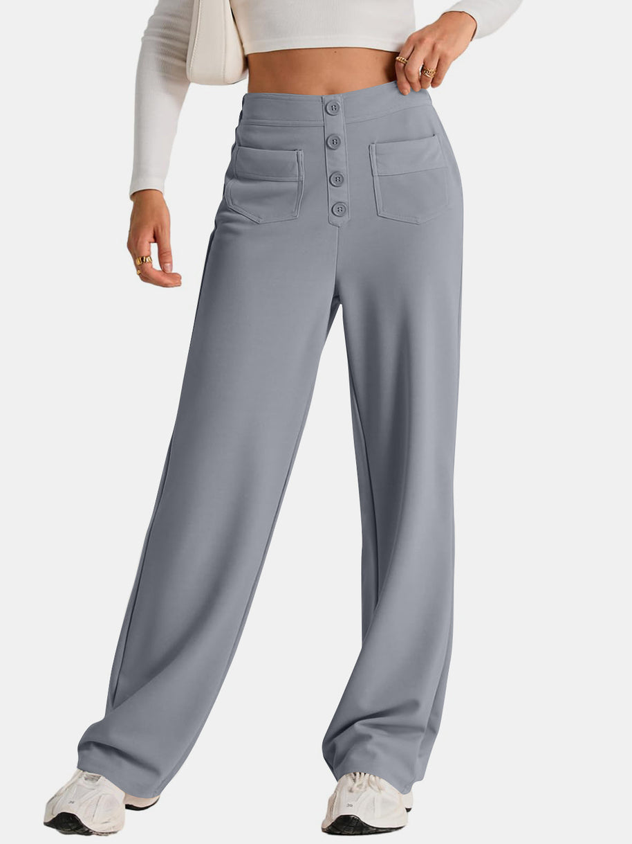 WW | Taille Weite Hose Mit Taschen Elegant Und Komfortabel