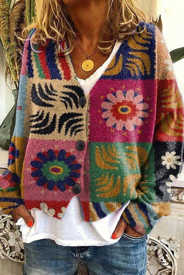 WW | Bedruckte Boho-Weste im Vintage-Stil